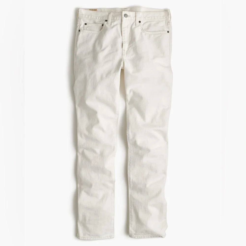 NWT J.Crew 770 Straight-fit jean in rinsed white size 34x32